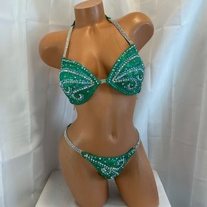 Npc Competition bikini posting Suit cup size 34C small bottom handmade